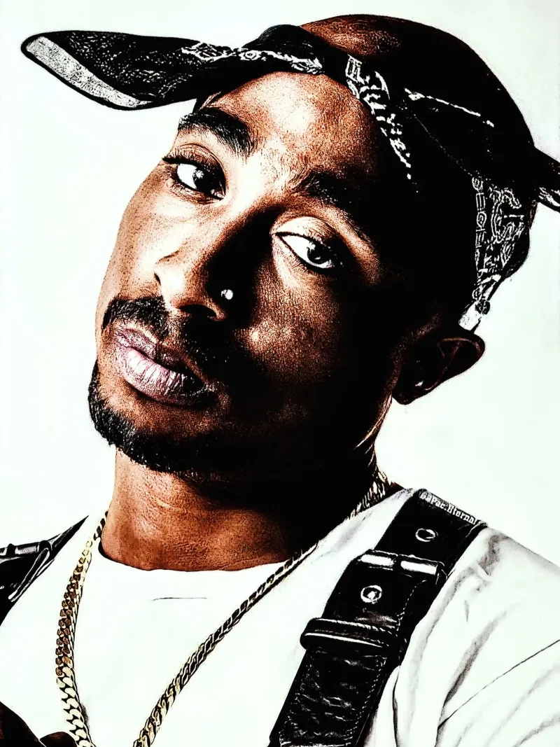 Tupac Shakur pellicola backlit da vanhesling