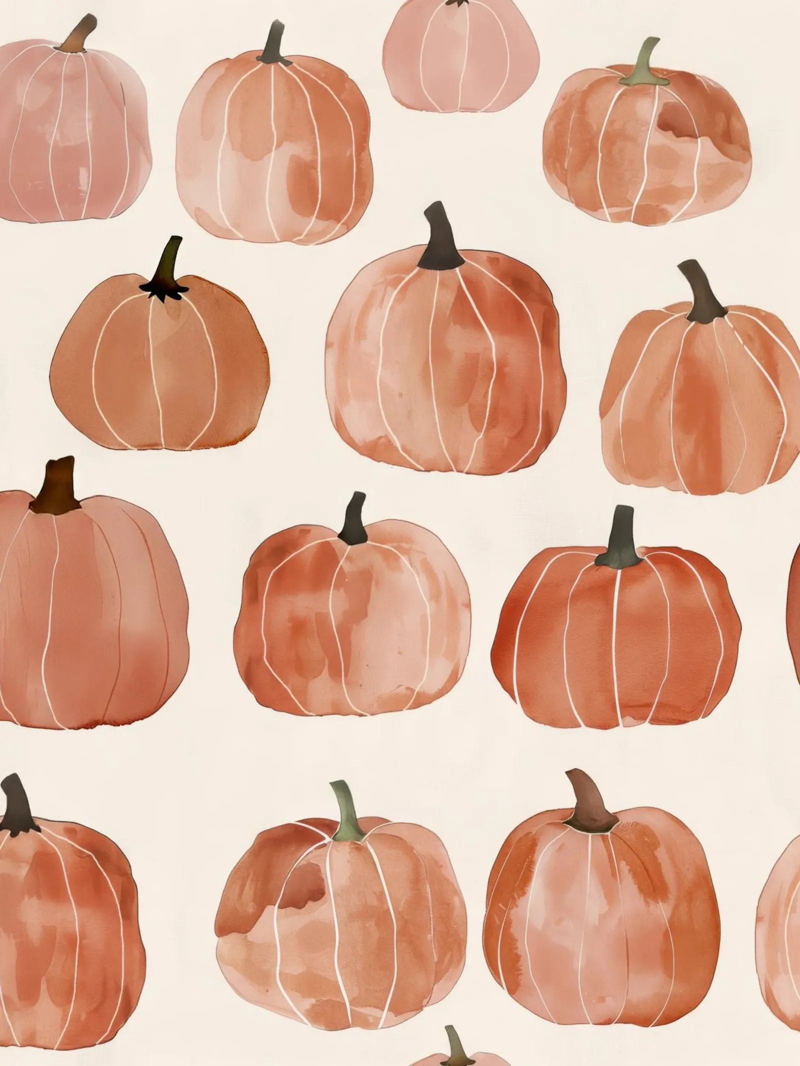 Boho Autunno Zucche Accogliente Cottagecore Autunno Illustrazione pellicola backlit da Gentle Echoes Art