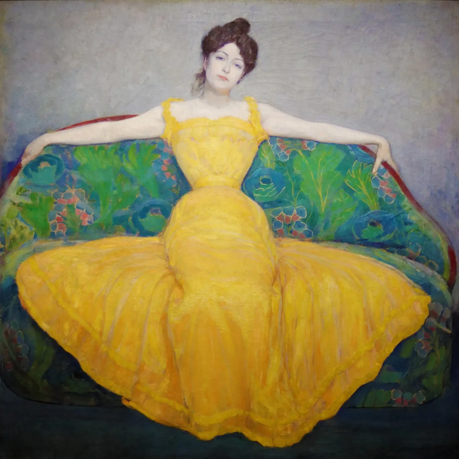 La Signora in Giallo (1907) di Max Kurzweil pellicola backlit da Art History
