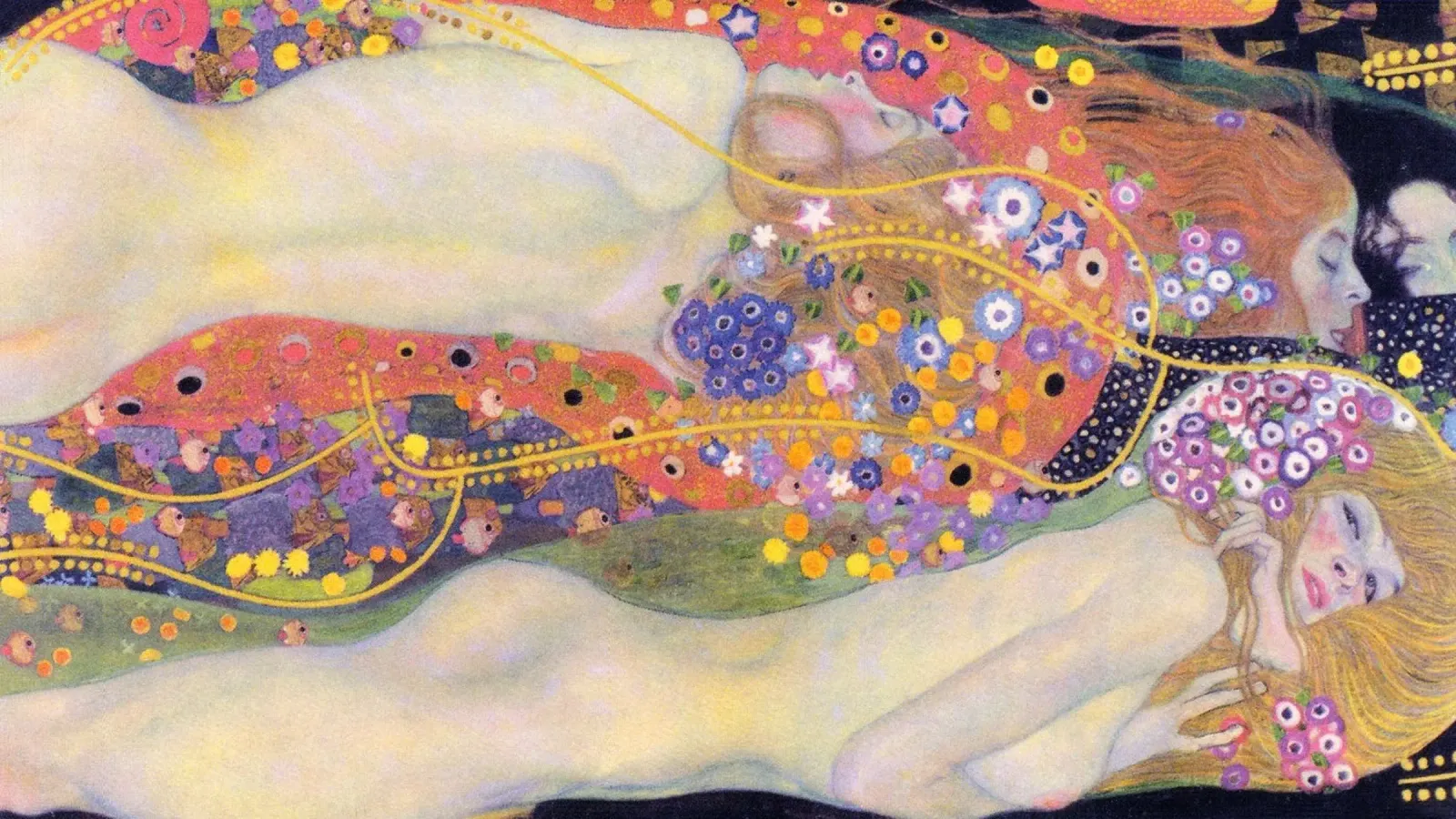 Serpenti d'acqua II (1907) di Gustav Klimt pellicola backlit da Classic Art Prints