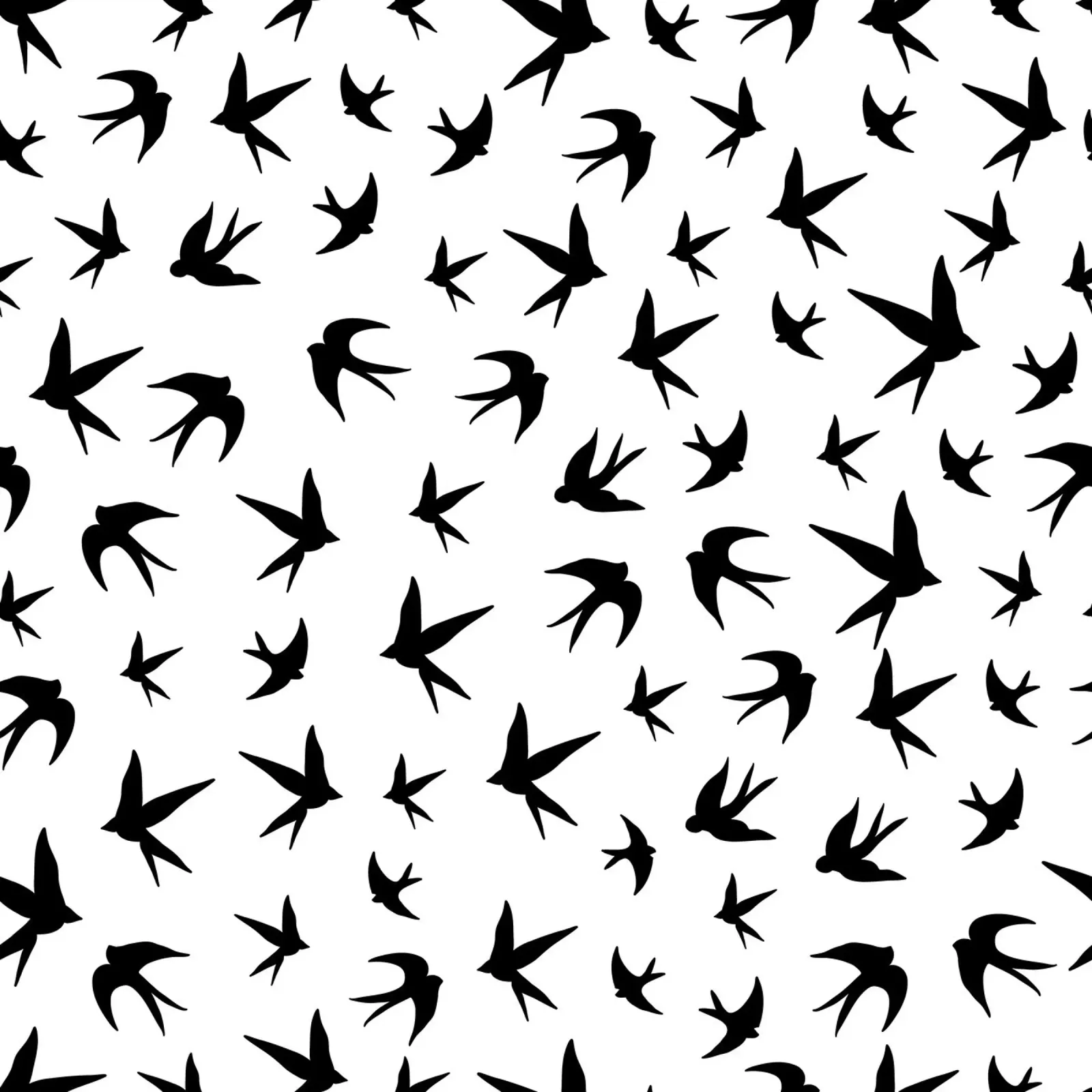 Zwaluwen vogels zwart silhouet op witte achtergrond hahnemühle van gulsengunel