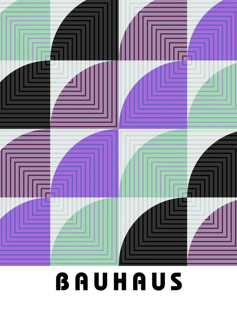 Bauhaus geometry art poster forex plate by Studio Vibe