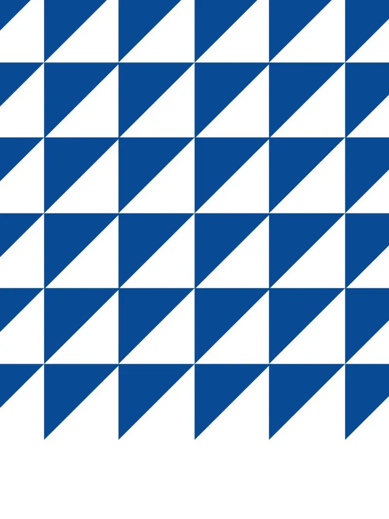 Triángulos azules | Póster geométrico Bauhaus aluminio dibond de Studio Vibe