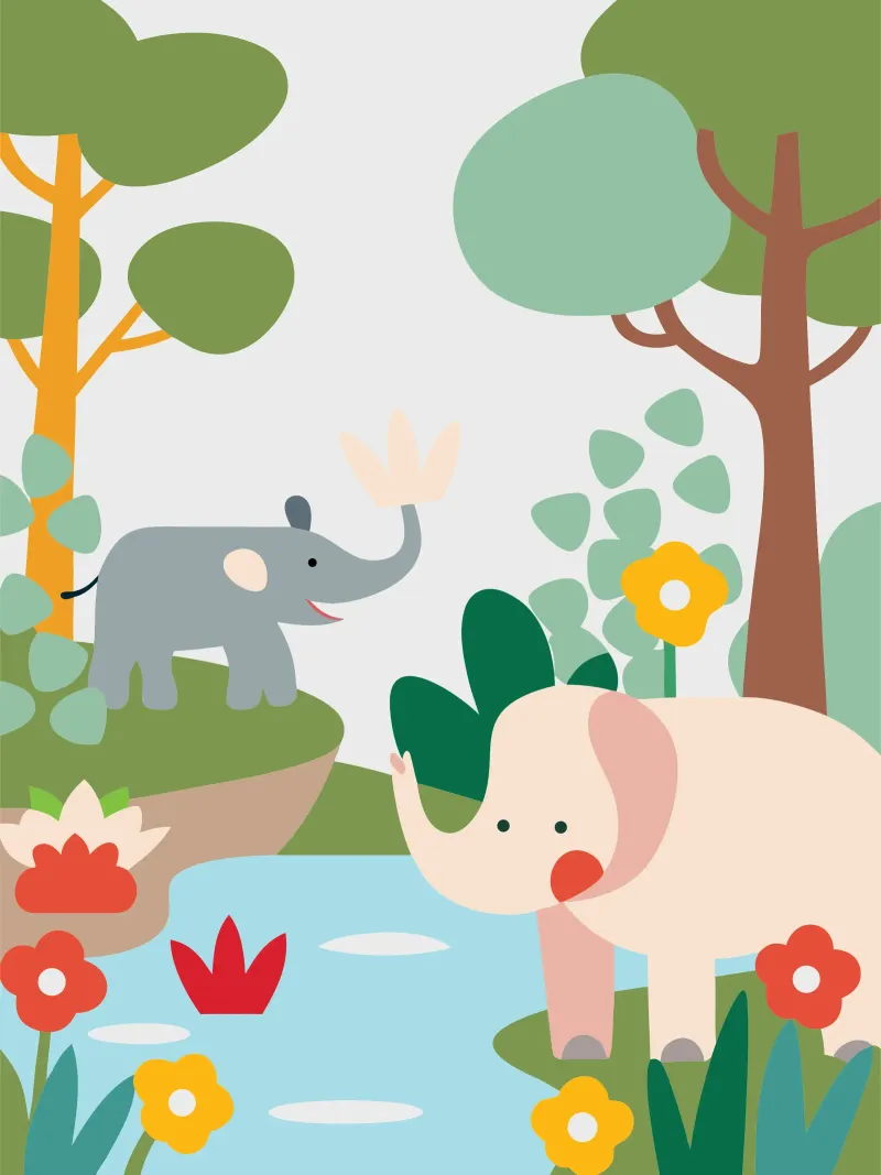 Elefante nella foresta pellicola backlit da CUTE ANIMALS