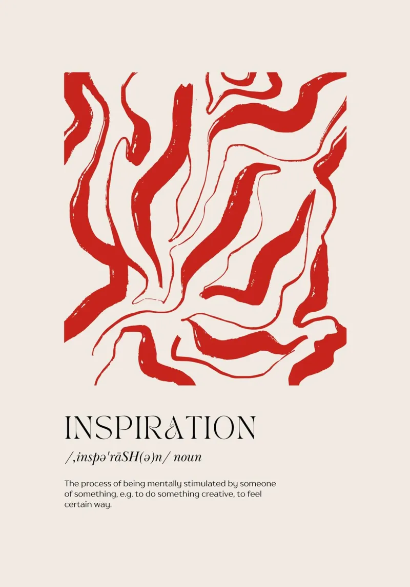 INSPIRATION Abstract - Bold Red Stripe Definition Art canvas by NorwesClub