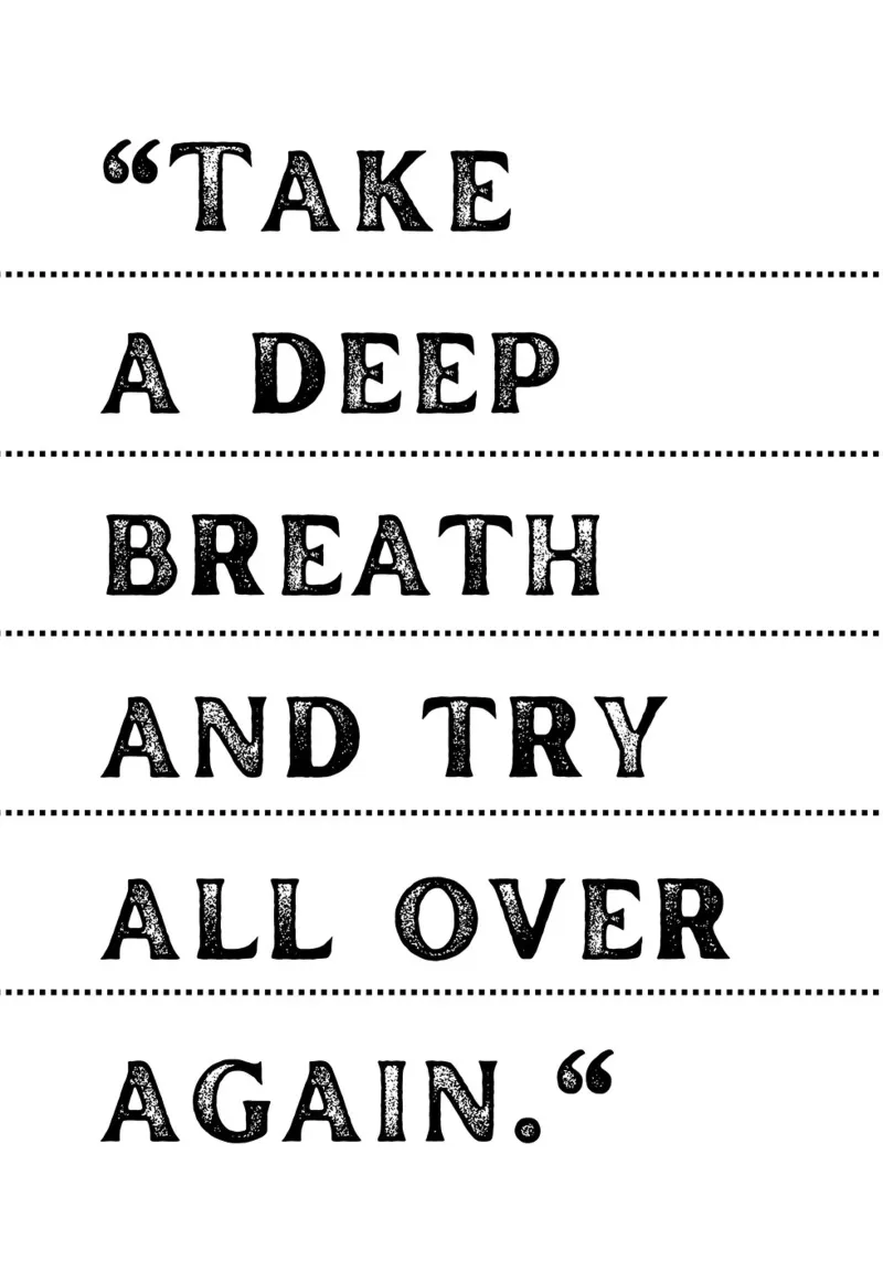 "Take a Deep Breath" - Inspiring Typography Print canvas by NorwesClub