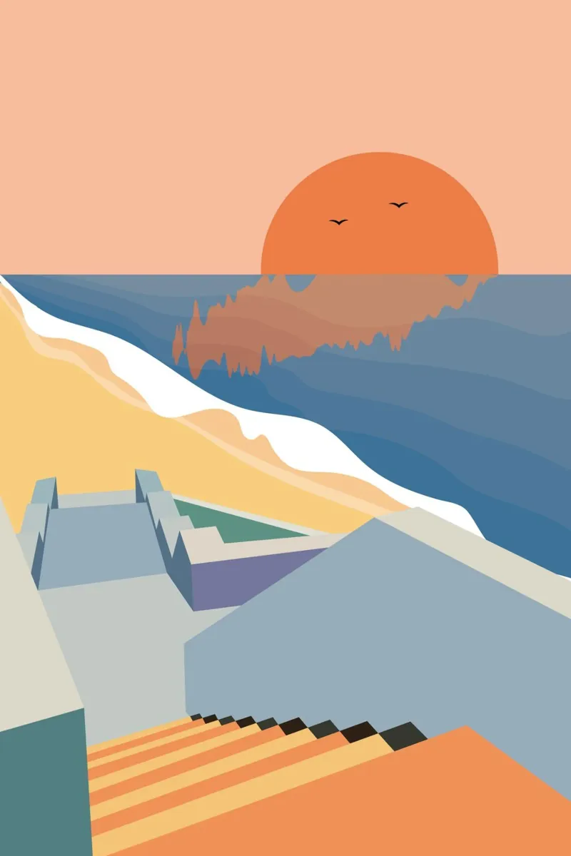Scale sulla spiaggia carta hahnemühle da pierosvisuals