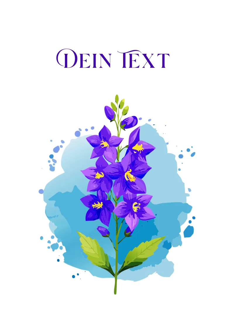 Fiore di nascita - Delphinium di luglio pellicola backlit da Geburtsblume