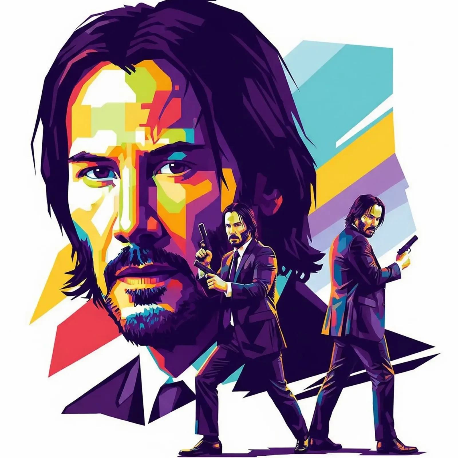 Keanu Reeves - John Wick art pellicola backlit da Hantamrata