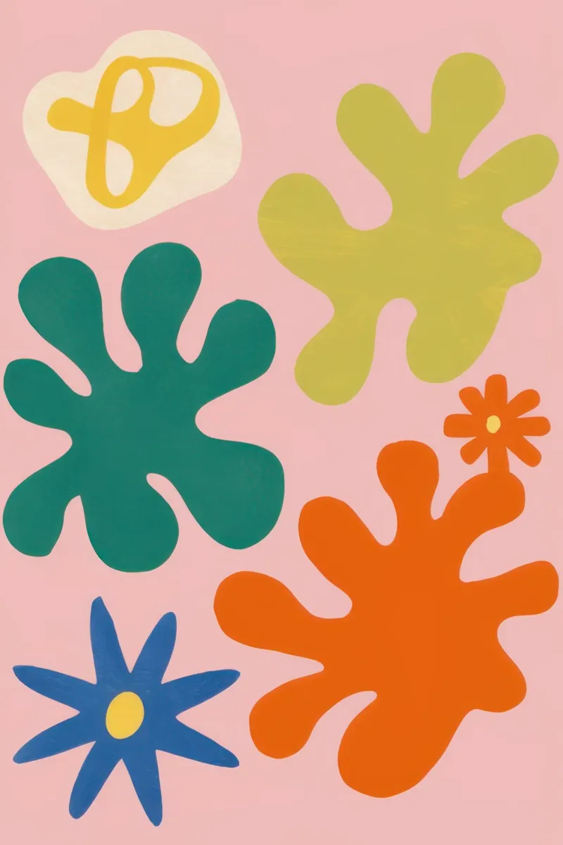 Maraoui Coral Medley poster con telaio in plastica da Prism Ritual