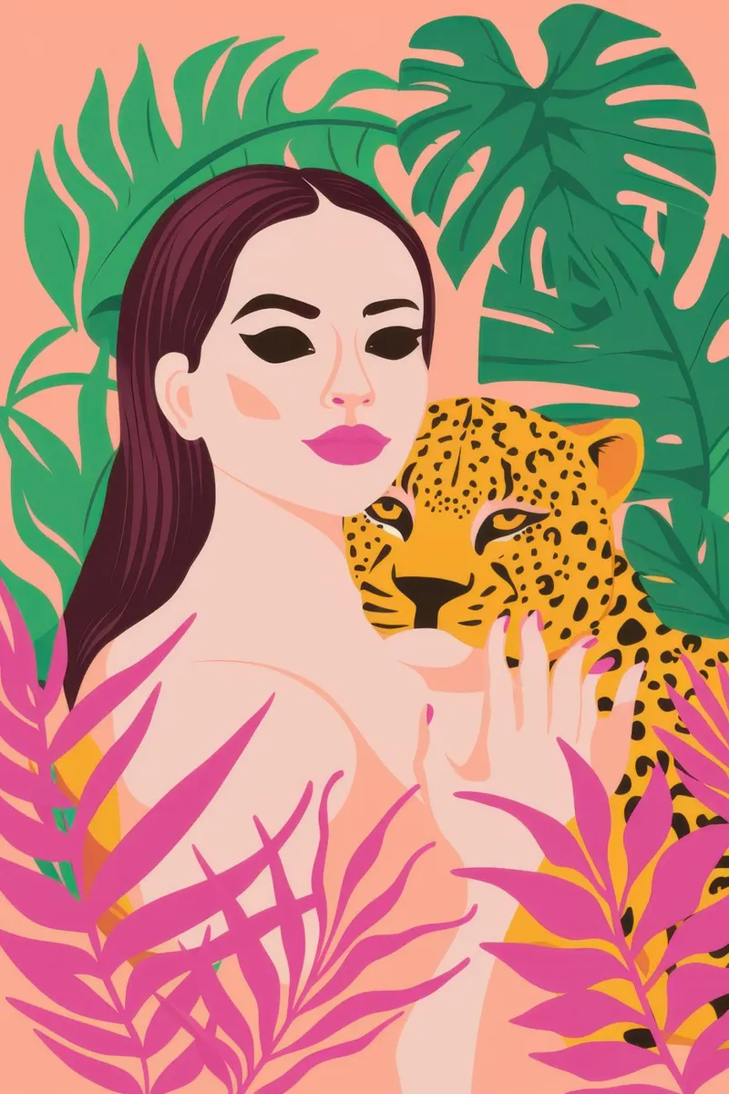 Leopard Print Muse poster by Veil Maya