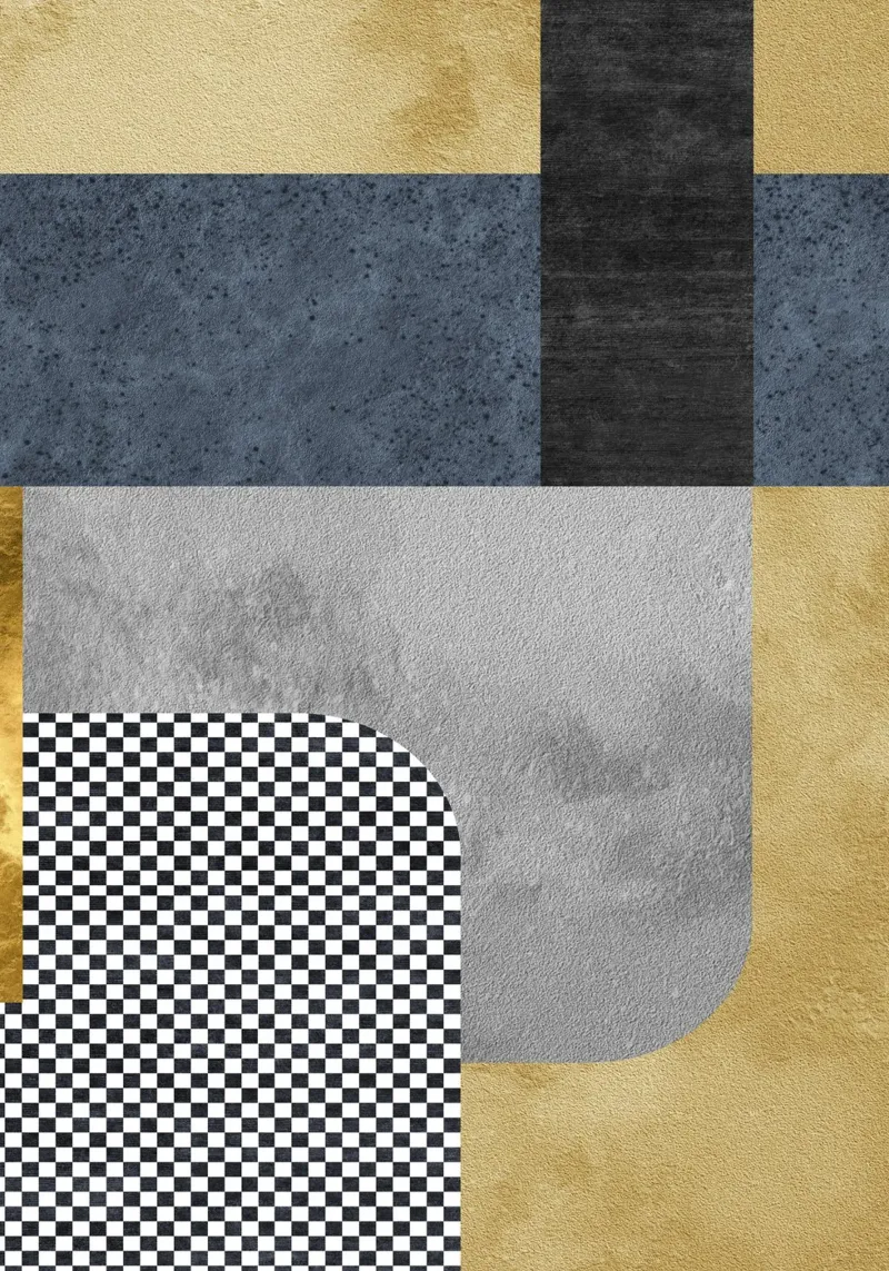 abstract geometric checkered x carta hahnemühle da vintageshop