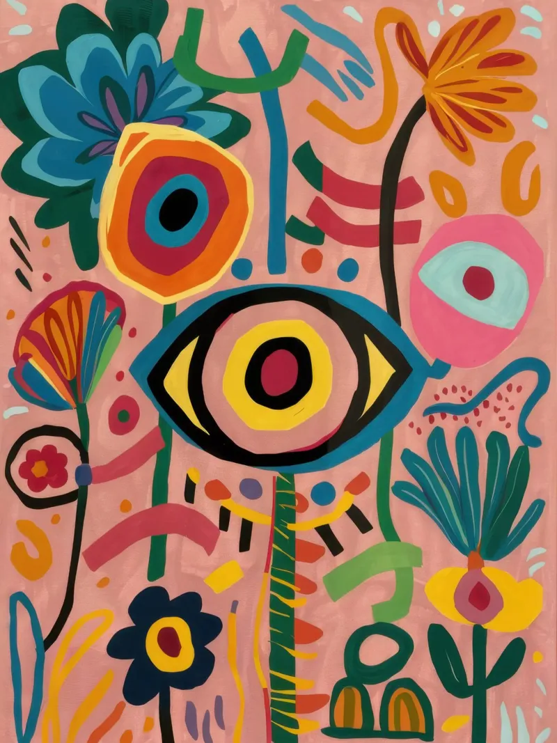 Flora Sguardo mistico alluminio dibond da Prism Ritual