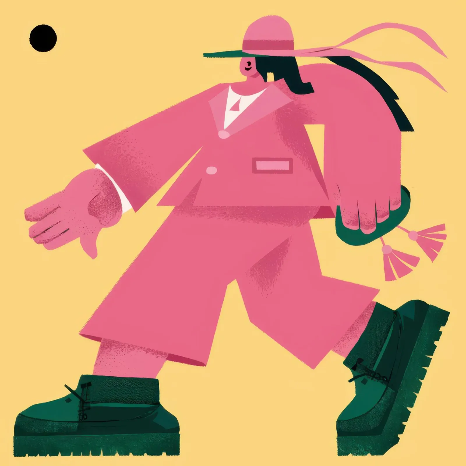 Streetwear Pink Poise hahnemühle by Veil Maya