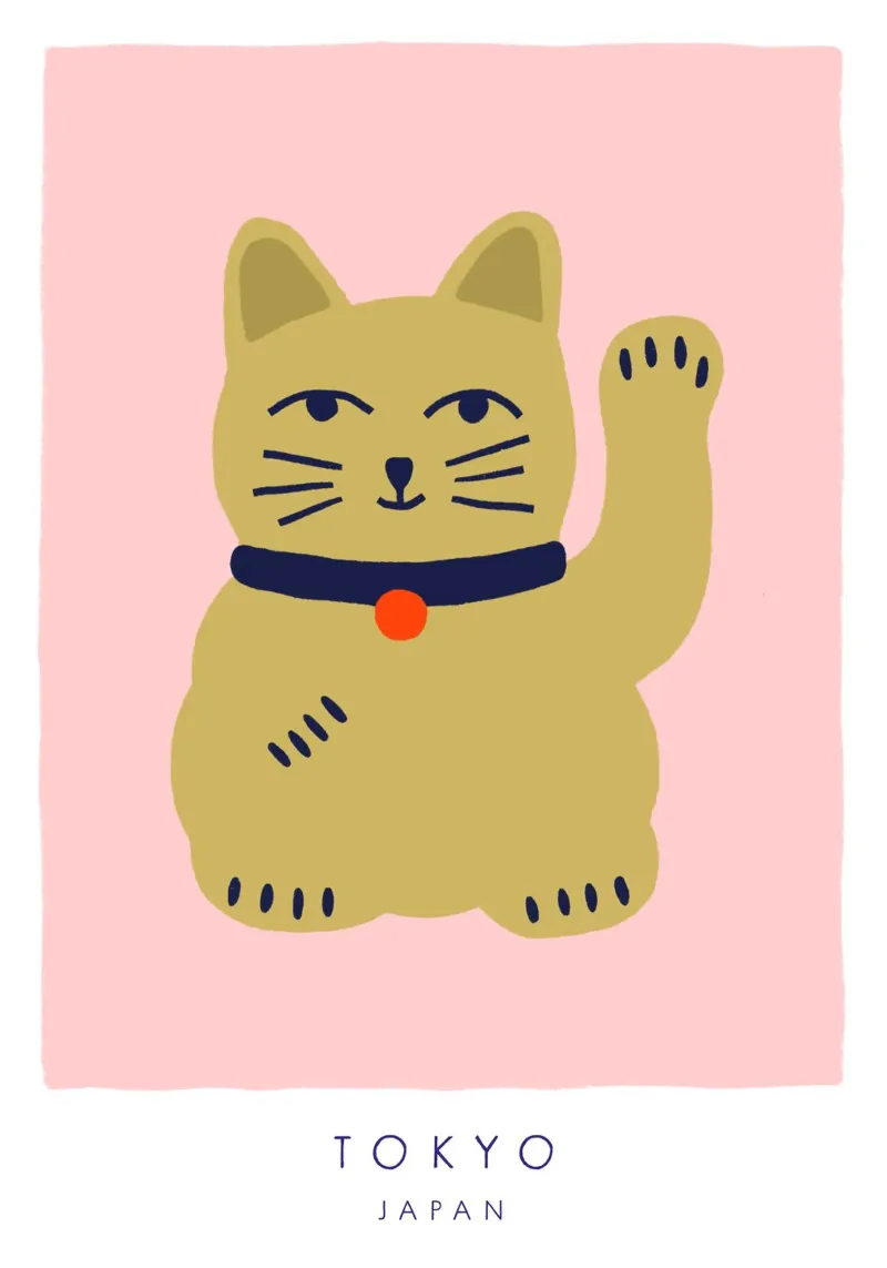 Maneki Neko carta hahnemühle da Maren Gross