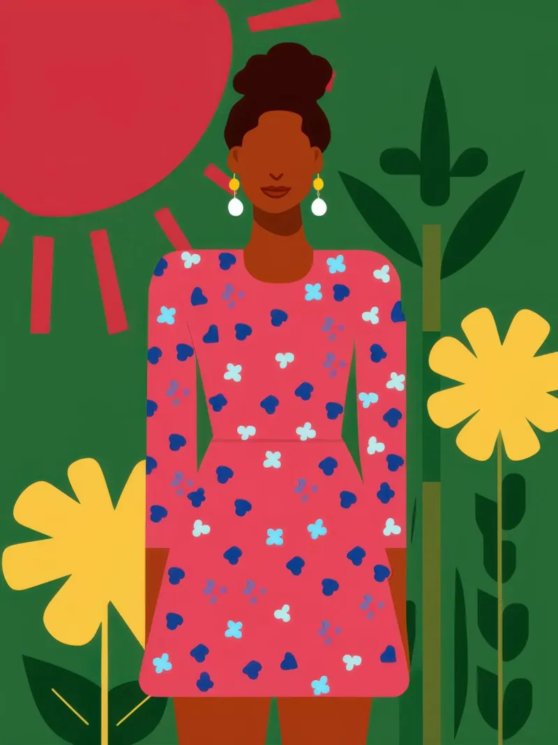 Floral Dress Poise hahnemühle by Veil Maya
