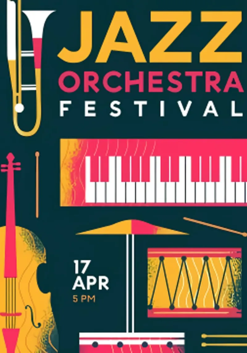 Jazz orchestra festival poster pellicola backlit da James shop