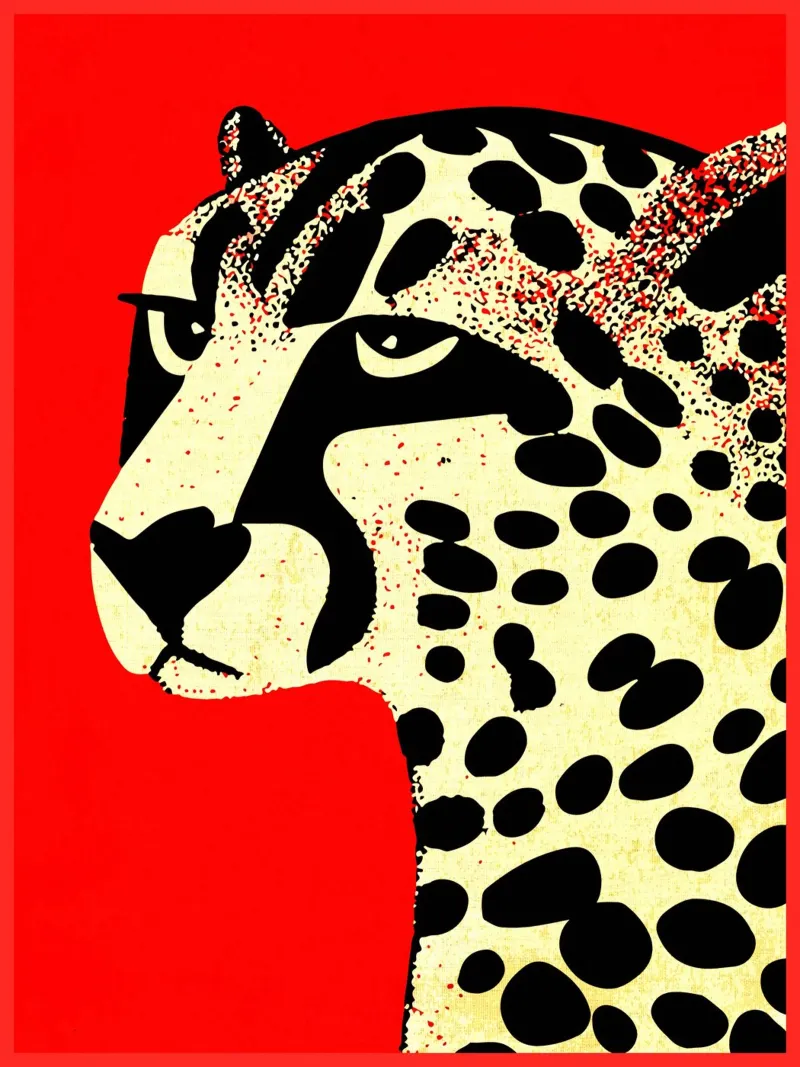 Red Moody Cheetach metacrilato de GaryStudio