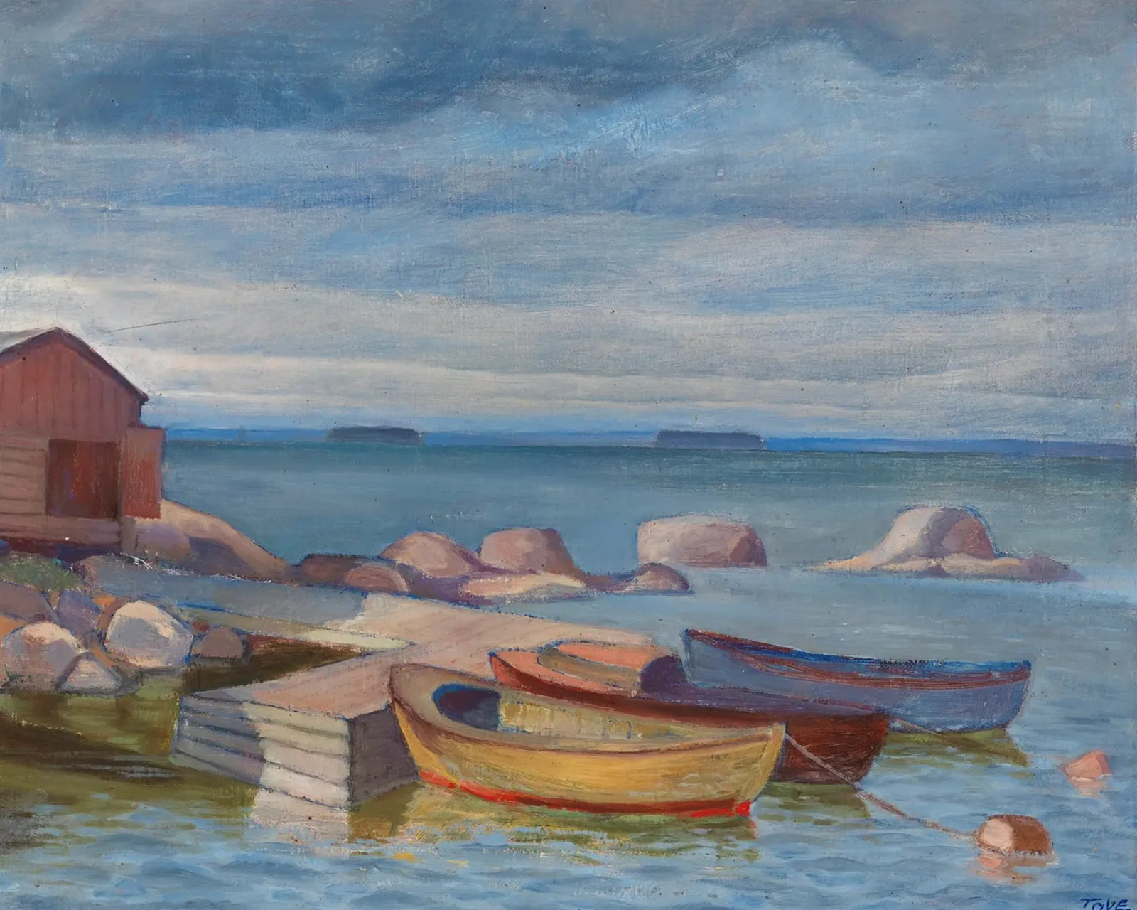 Boote in Pellinge - Tove Jansson Hahnemühle von juamoready