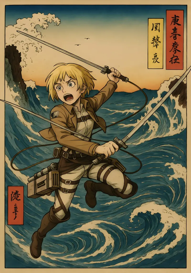 AOT Armin Arlert On Japan wave pellicola backlit da KakiHanryJP