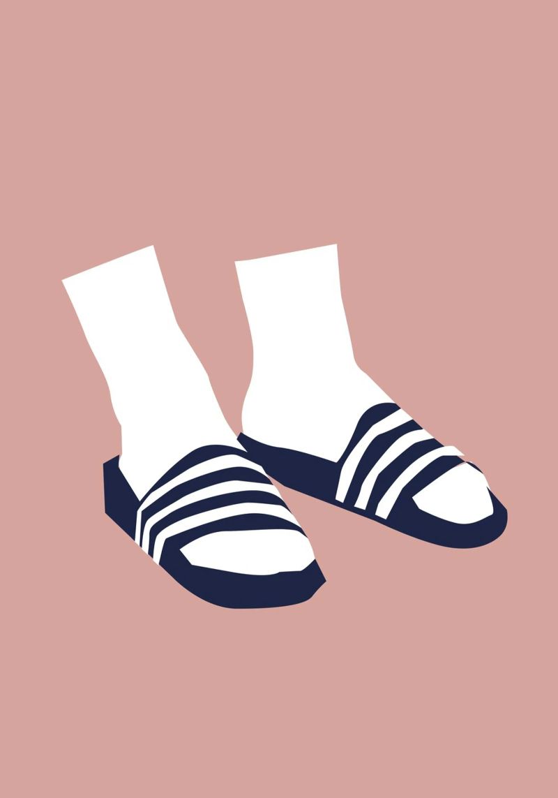 Adilette Poster von Helena Ravenne