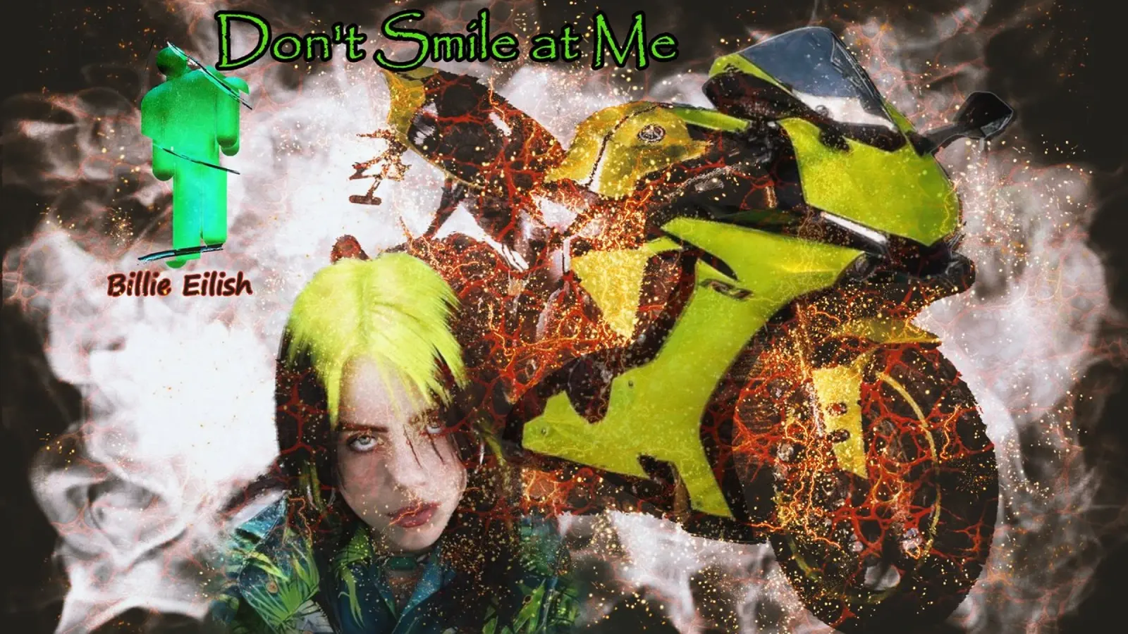 Billie Eilish con Yzf - R1 "Neon Malinconia pellicola backlit da Abasa Inaraya