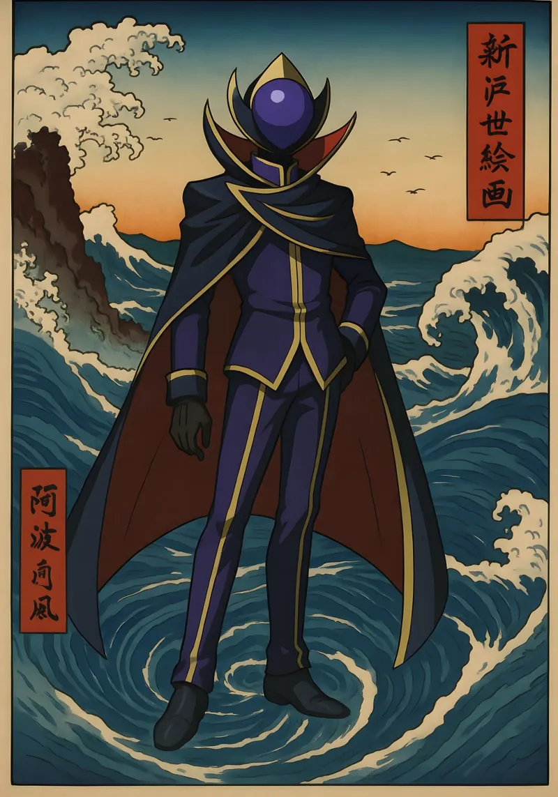 Vintage Code Geass Lelouch vi Britannia Japan Art poster con telaio in legno da KakiHanryJP