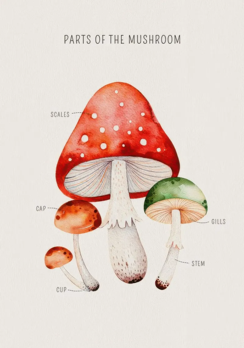 Parti di funghi pellicola backlit da muench benjamin