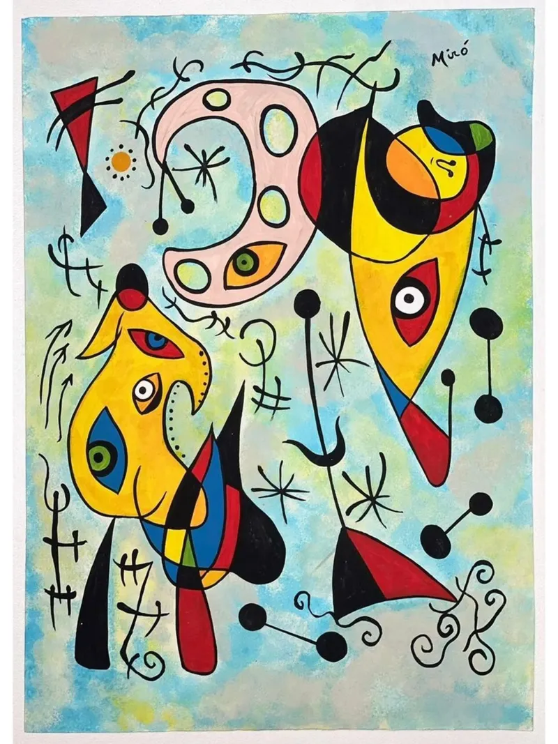 Joan Miró Fish Abstract metacrilato de Sharon Breitenberg