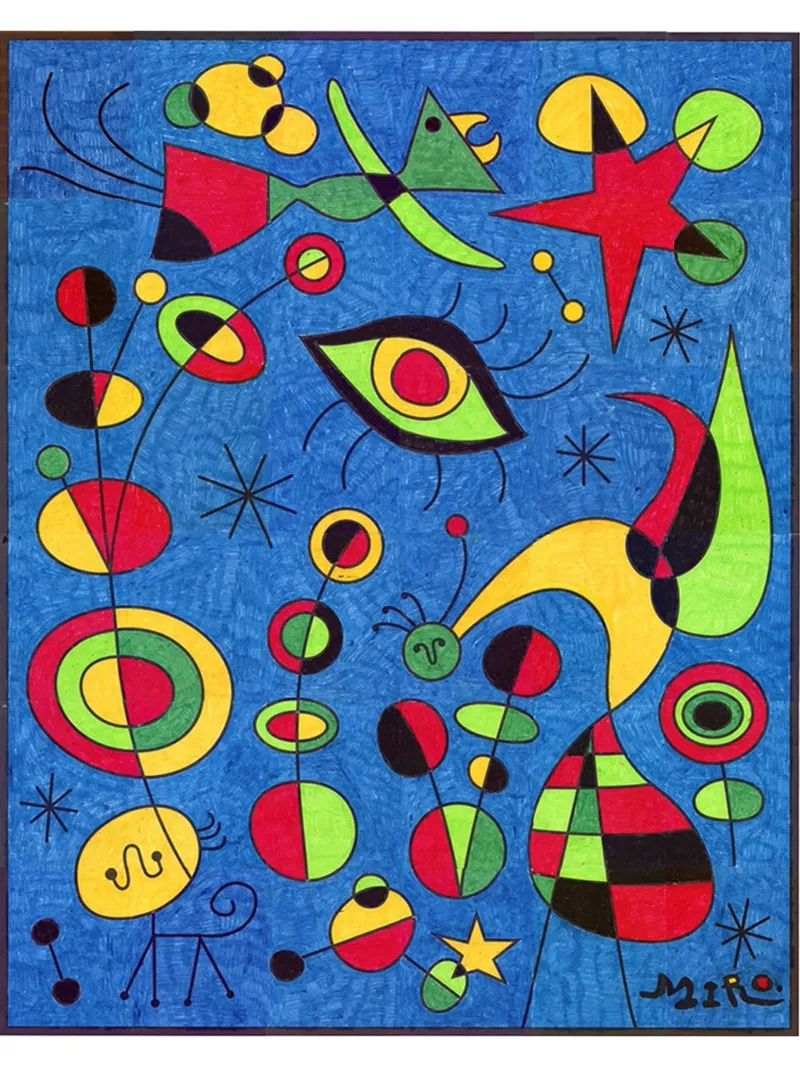 Joan Miro Occhi astratti pellicola backlit da Sharon Breitenberg
