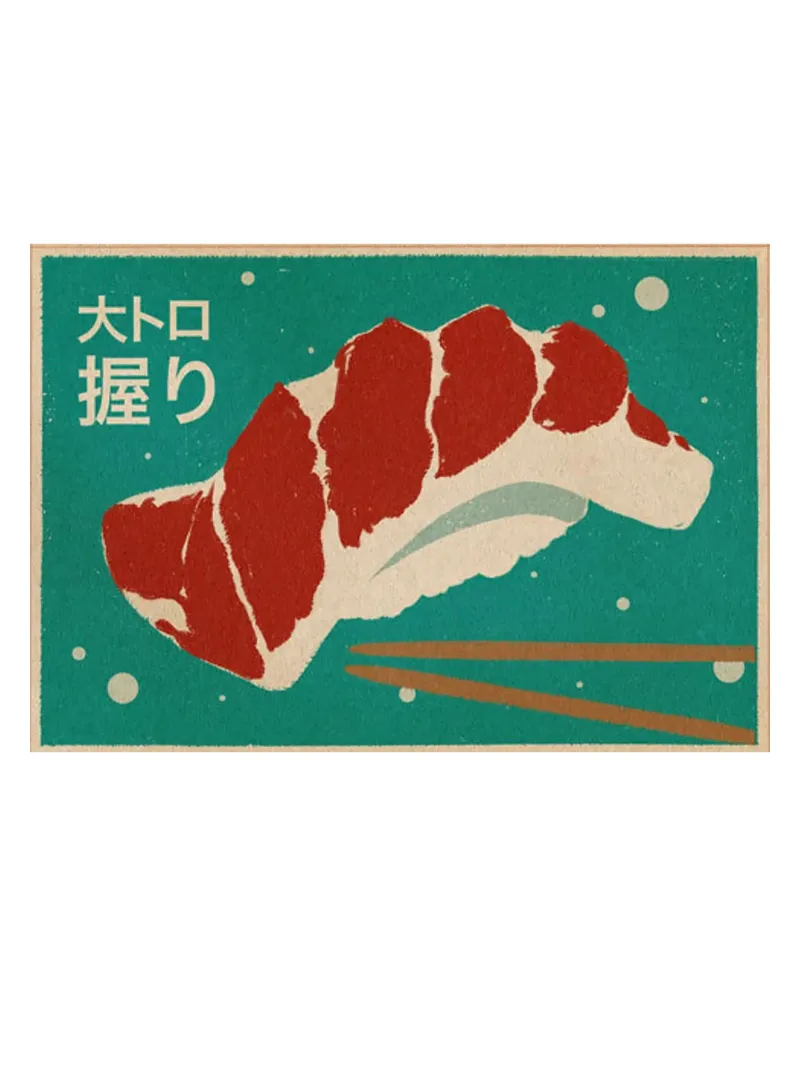 Sushi vintage "Otoro pellicola backlit da Food Market