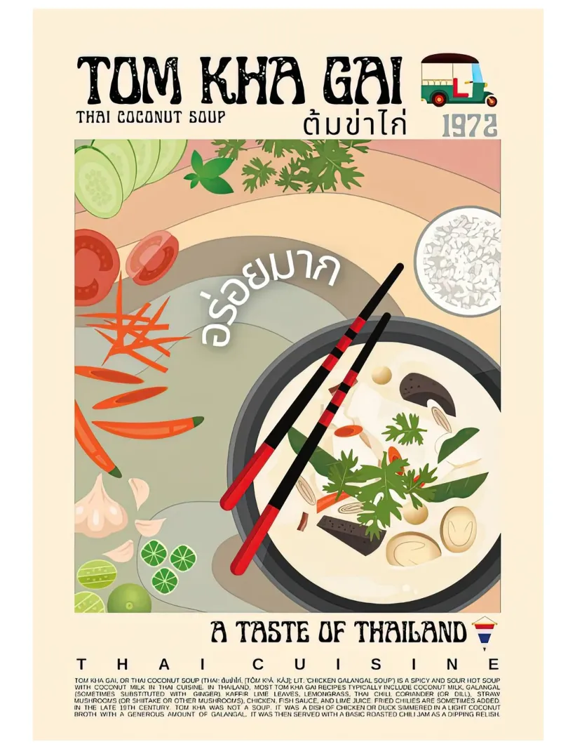 Tom Kha Gai pellicola backlit da Food Market