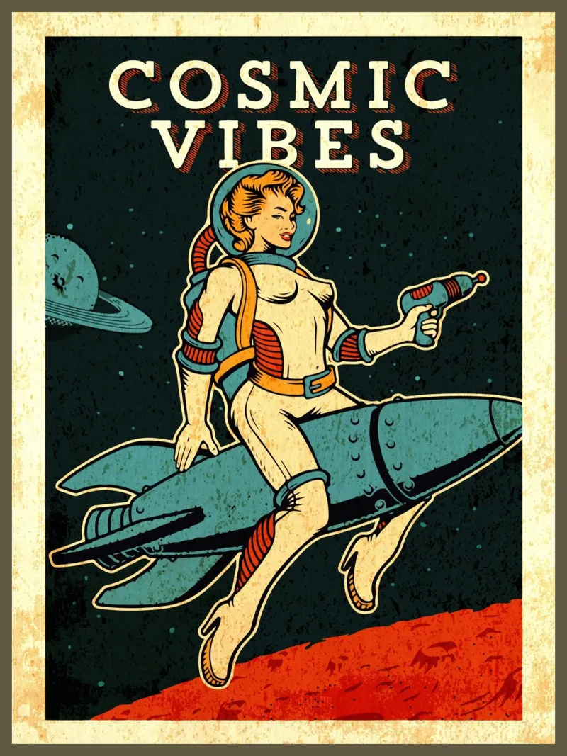 Weibliche kosmische Vibes Hahnemühle von Drew Studio