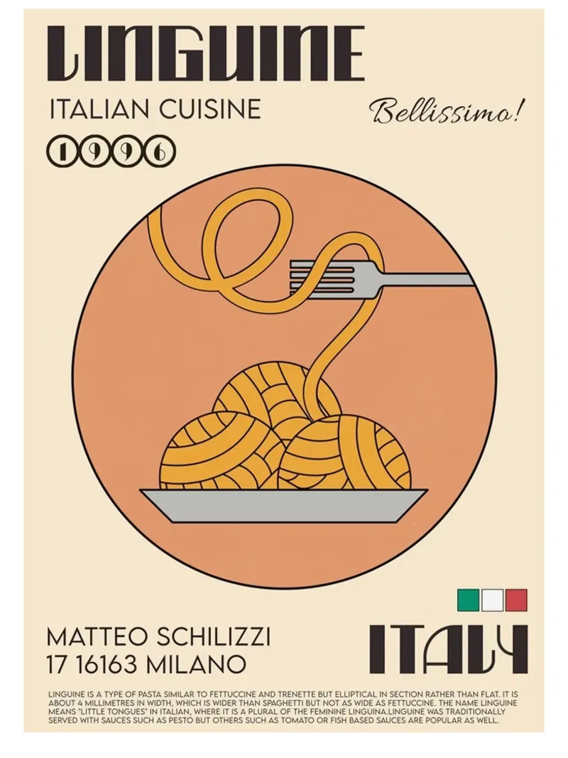 Le linguine poster da Food Market