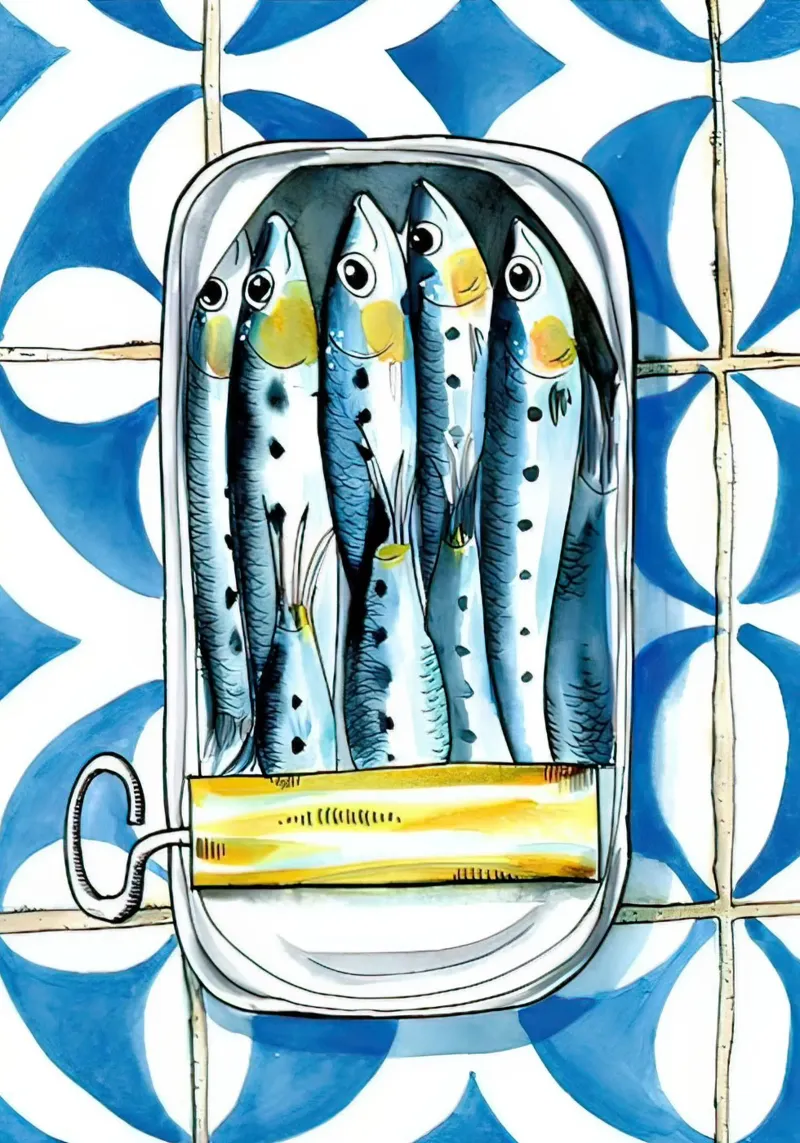 Pesce sardina Retro pellicola backlit da Alishasteel