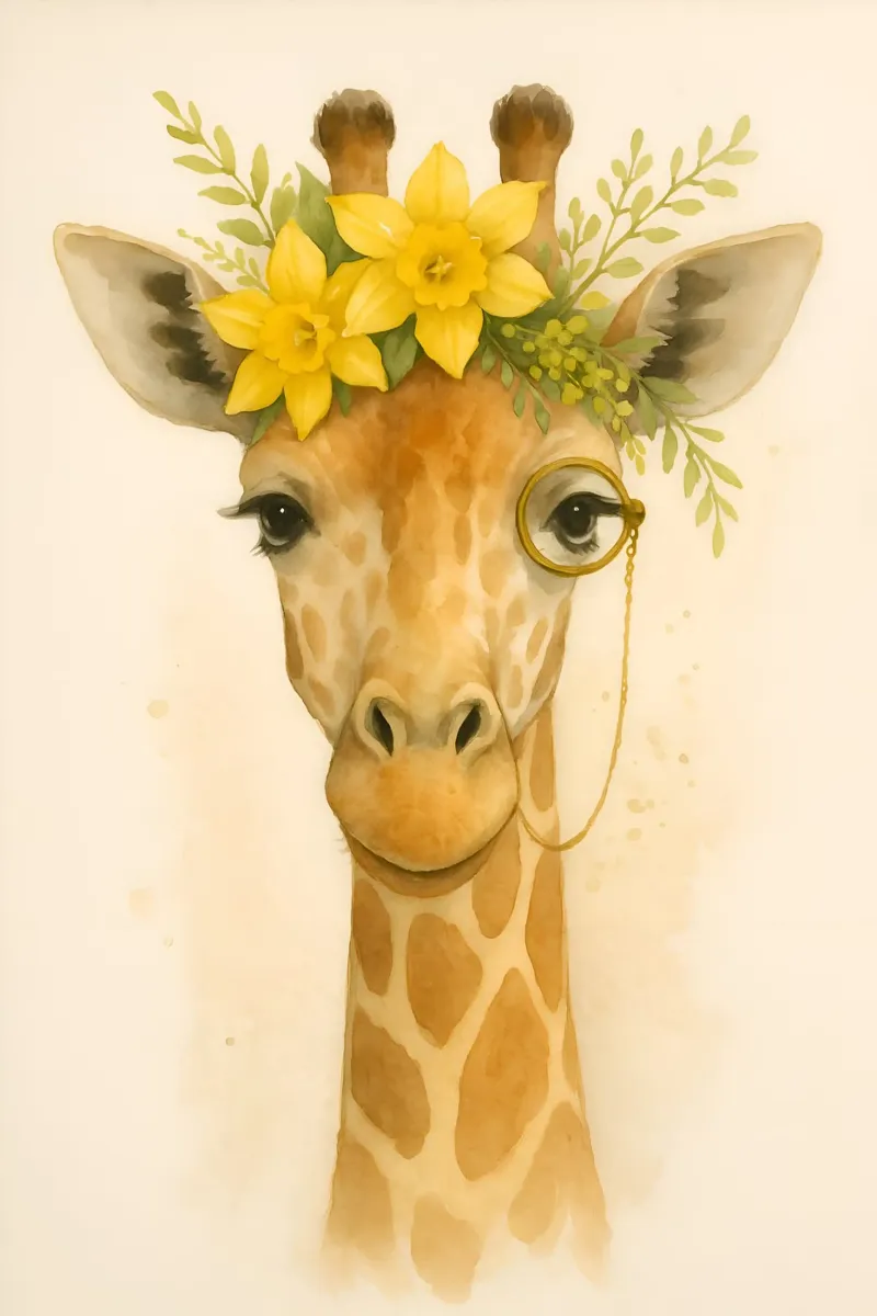 The Dapper Giraffe pellicola backlit da Graceful Desine