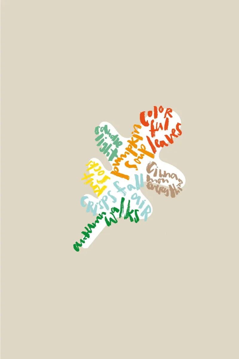 Tutte le cose belle dell'autunno poster con telaio in plastica da Brushmeetspaper