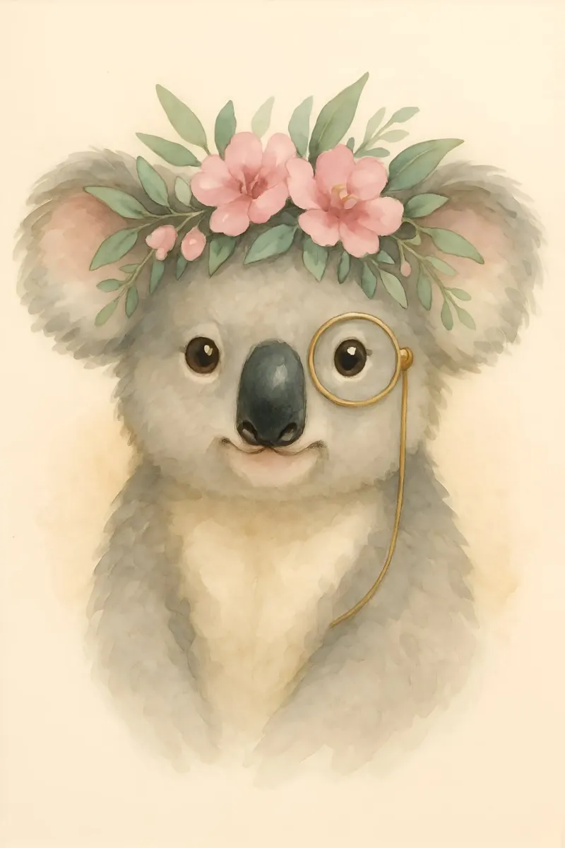 Il ratto Koala gentile carta hahnemühle da Graceful Desine