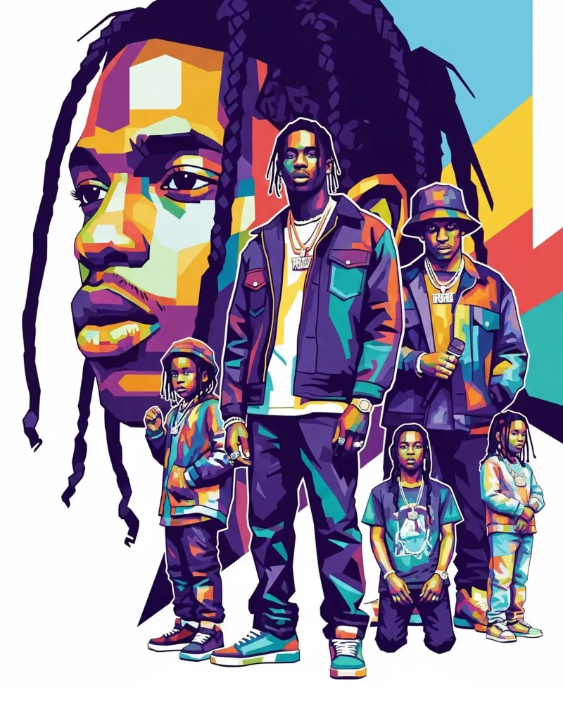 Travis Scott evolution pellicola backlit da Hantamrata