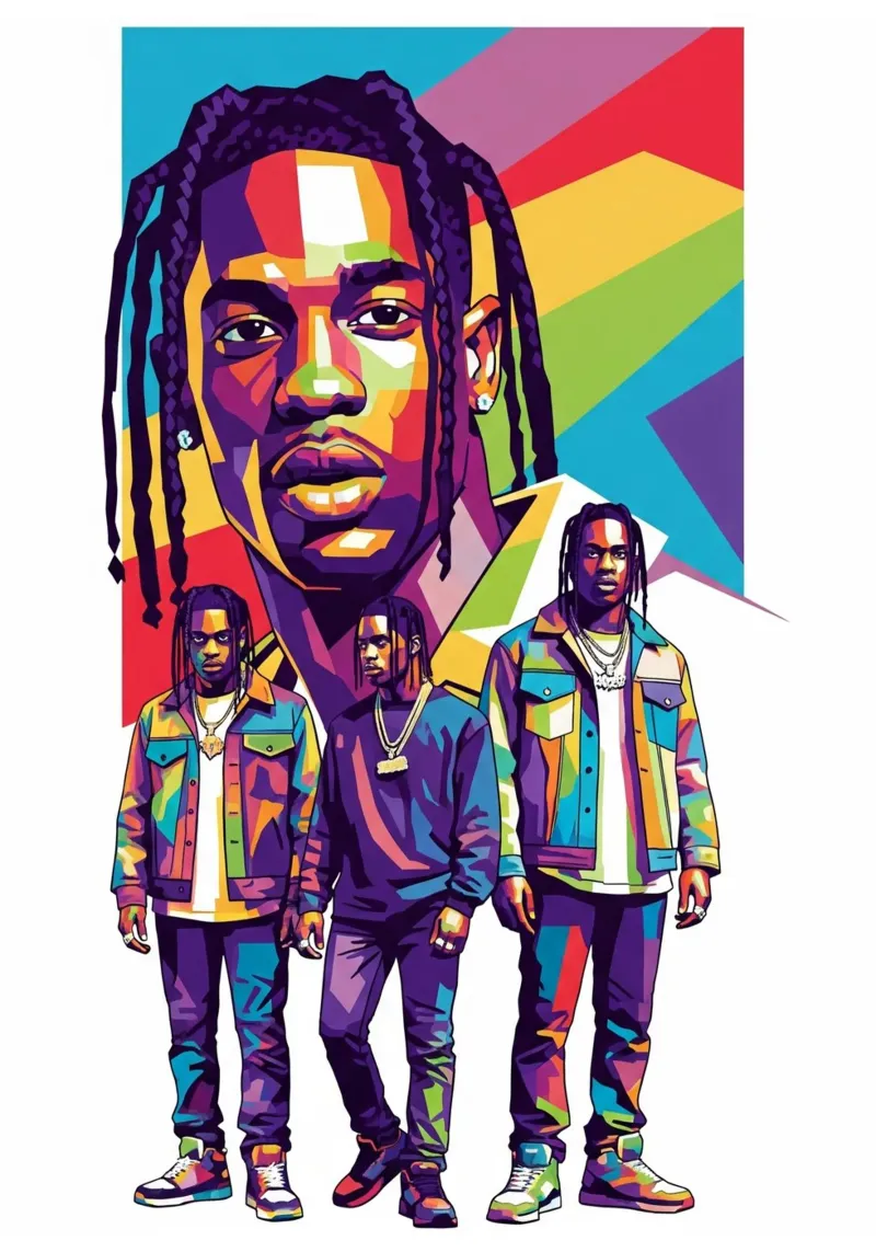 Travis Scott art pellicola backlit da Hantamrata