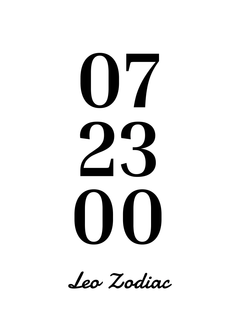 Personalisiertes Tierkreiszeichen Alu-Dibond von YV TYPOGRAPHY