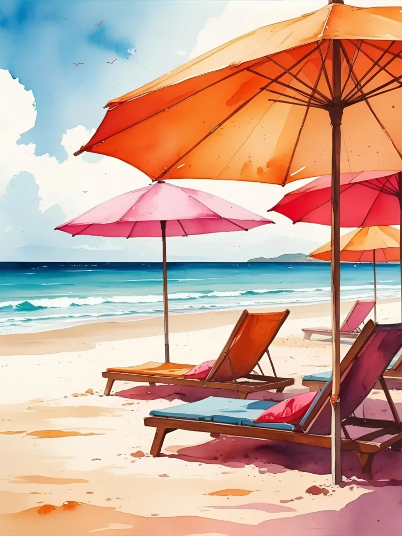 Lazy days at the beach lienzo de Ohkimiko