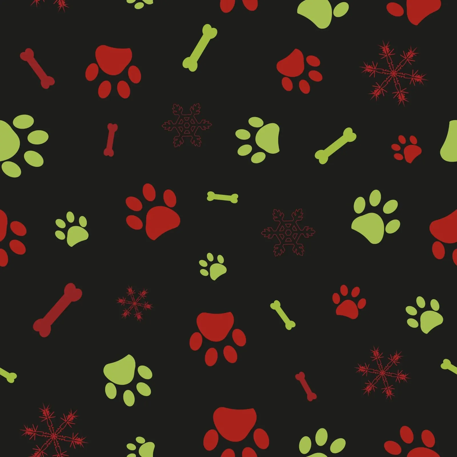 Christmas design seamless paw prints pattern hahnemühle by gulsengunel