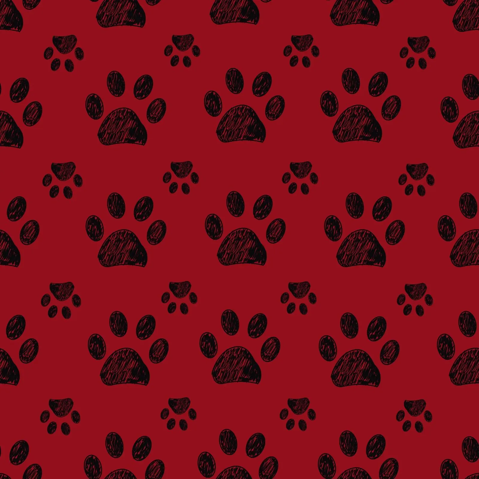Christmas design seamless paw prints pattern canvas by gulsengunel