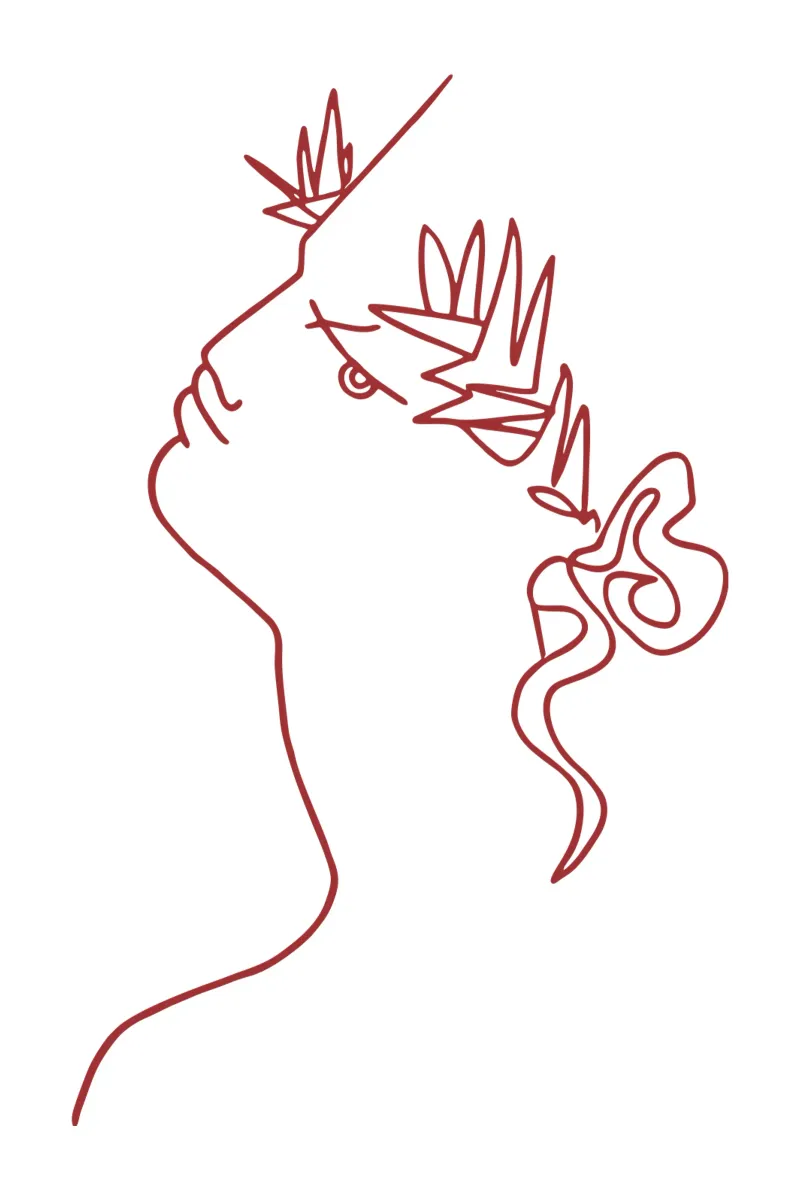 Jean Cocteau - Kunstwerk 6 canvas met Baklijst van https://www.juniqe.com/uk/shop/Henndraws