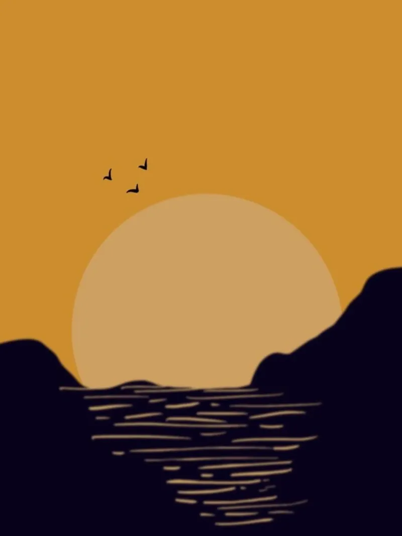 sunset birds pellicola backlit da Histrol