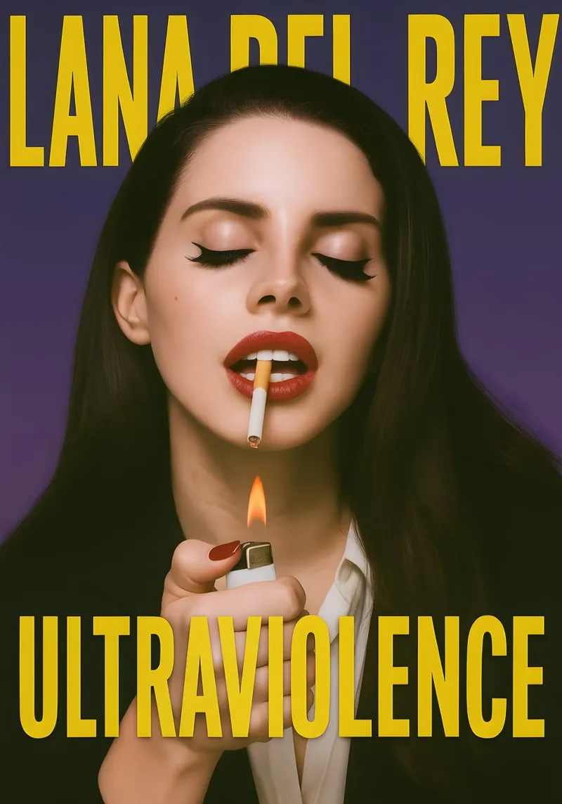 Lana Del Rey Poster Vintage Tin Metal Sign,Wall Plaque Art backlit film by DGUnder