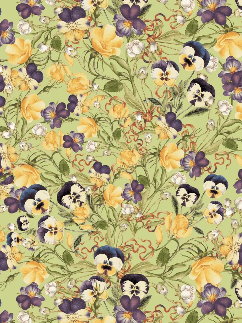 Pansy Floral Pattern backlit film by burcukorkmazyurek