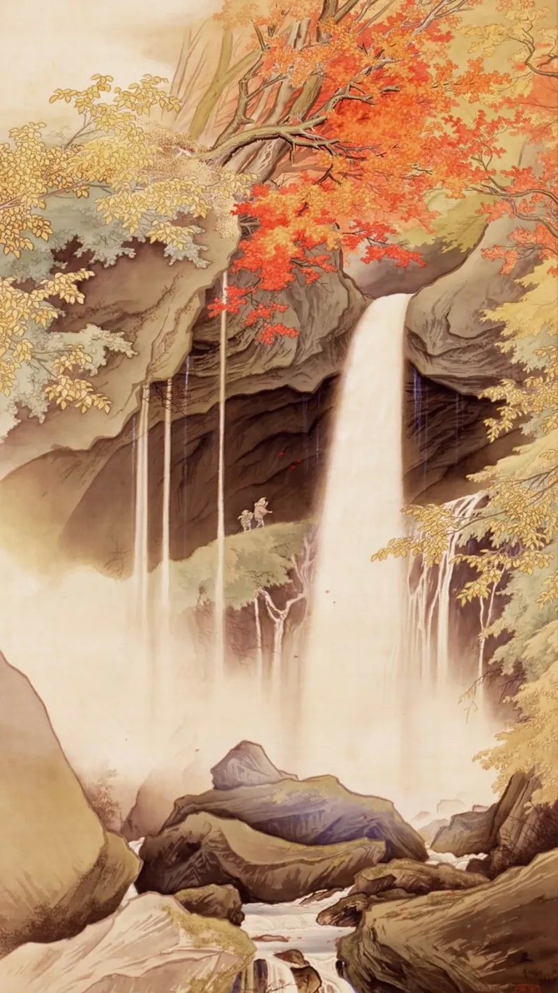 Urami Falls in Nikko by Kawai Gyokudō acrylic glass by Classic Art Prints