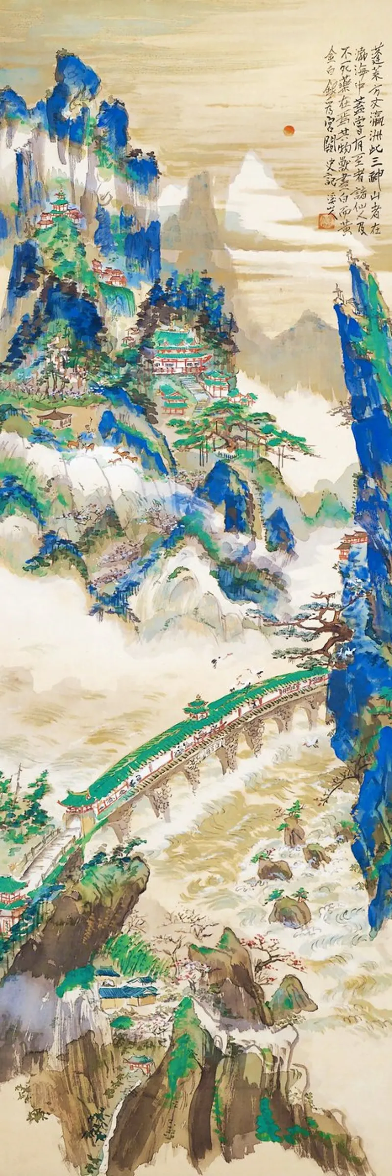 Monte Penglai - Montaña de los Inmortales Print metacrilato de Venus Art